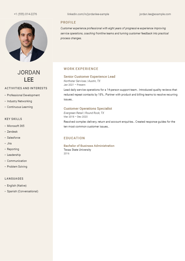 Classic Elegant resume template preview