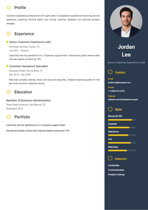 Designer Pro resume template preview