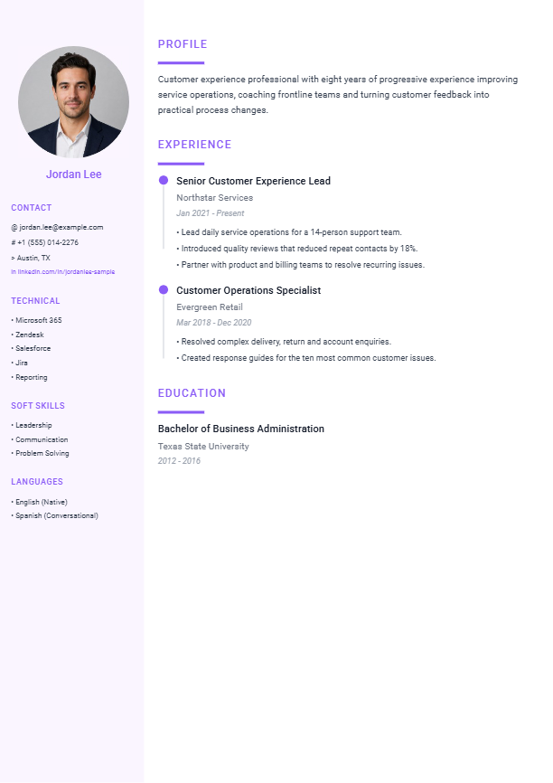 Infographic resume template preview